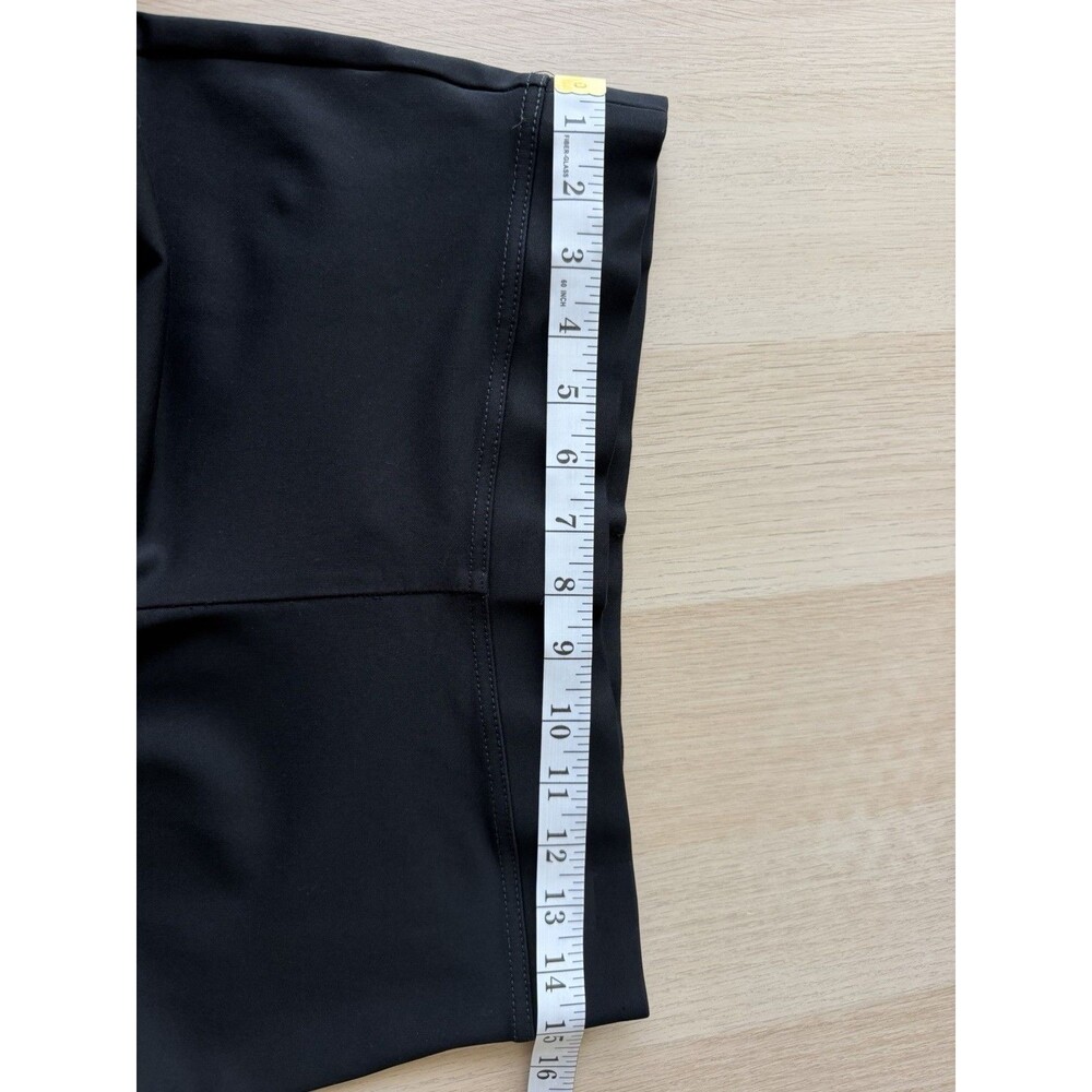 Cache Black Ankle Cutout Leggings Women Glam Pants Laser Stretch Elastic Waist M - Picture 4 of 10